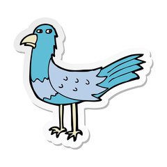 sticker of a cartoon bird