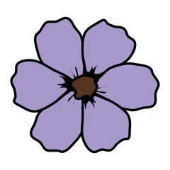 beautiful flower decorative icon