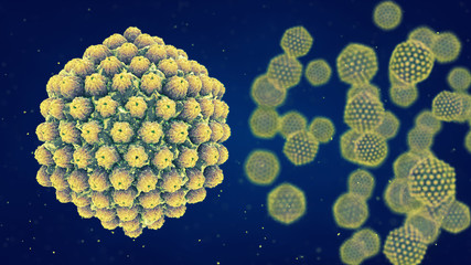 Herpes virus and antibodies , Viral infection - obrazy, fototapety, plakaty