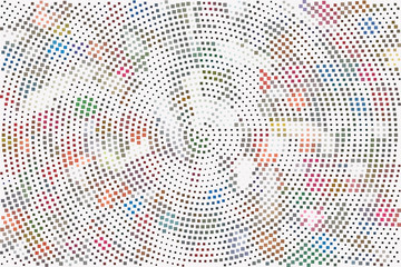 Abstract color halftone pattern