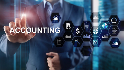 Accounting, Business and finance concept on virtual screen.