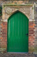 Cambridge City, United Kingdom - Exploring campus of Cambridge and its colleges on a summer day. Conceptual image of education and tourism.