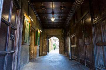 Campus of Cambridge City on a summer day