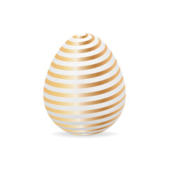 Golden easter egg. Vector illustration.