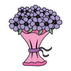 beutiful flowers bouquet icon