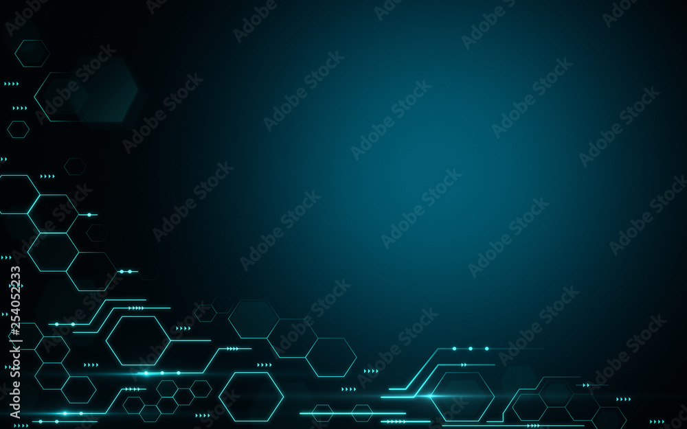 Poster creative hexagonal background