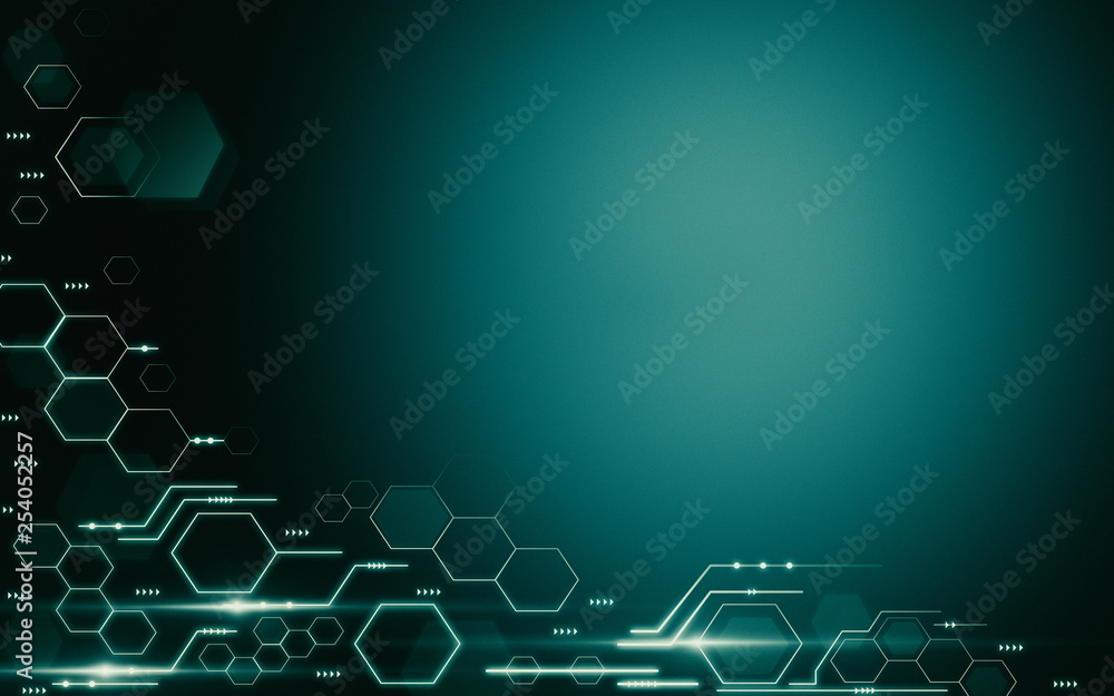 Poster creative hexagonal backdrop