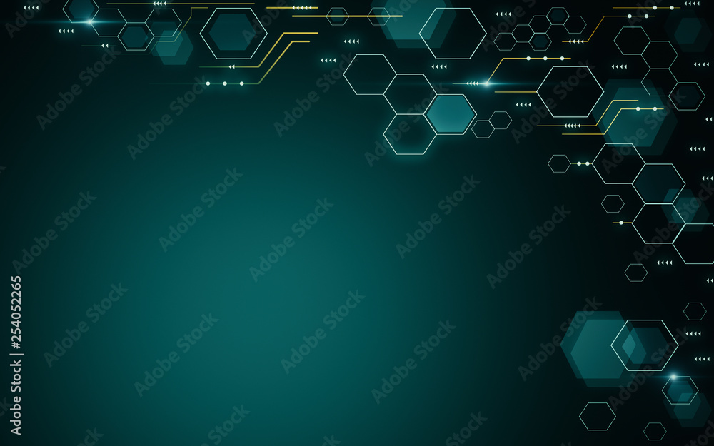Poster Abstract hexagonal background