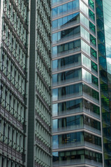 Detail Of Modern Skyscrapers In London, England