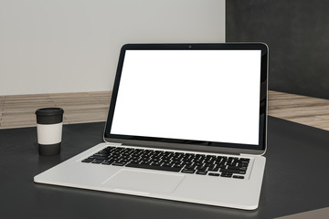 Creative designer desktop with laptop