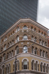 Obraz premium Fantastic classic architecture in City of London with skyscrapers in background