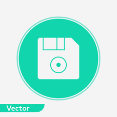 Floppy disk vector icon sign symbol