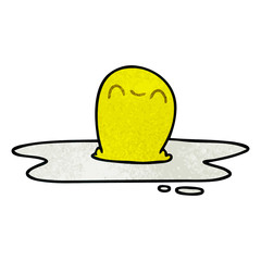 quirky hand drawn cartoon fried egg
