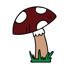cartoon doodle of a toad stool