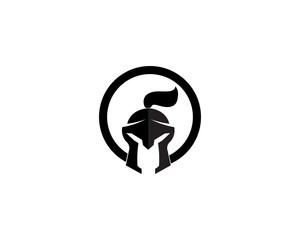 spartan logo and vector design helmet and head