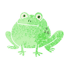 quirky retro illustration style cartoon frog