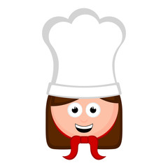 Isolated woman chef avatar cartoon. Vector illustration design