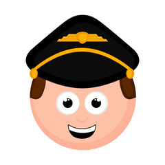 Isolated pilot avatar cartoon. Vector illustration design