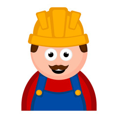 Isolated engineer avatar cartoon . Vector illustration design