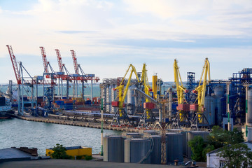 cranes in port
