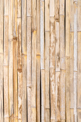 Grunge and weathered traditional exotic bamboo wall background