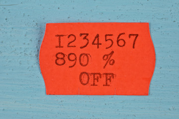 Discount red price tag sticker