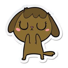 Obraz premium sticker of a cute cartoon dog