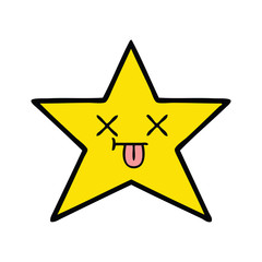cute cartoon gold star