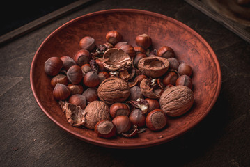 Walnuts and hazelnuts