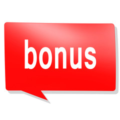 Bonus word on red speech bubble