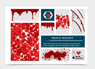 Realistic Blood Donation Composition