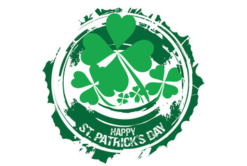 Happy St. Patrick's Day design on a white background. Vector illustration.