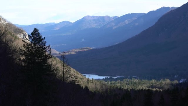 Bohinj Ukanc view from Slap Savica, Slovenia