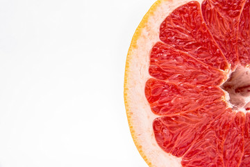 grapefruit on a white background in the cut