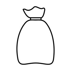 sack with coins dollars