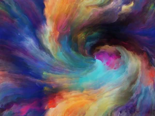 Photo sur Plexiglas Mélange de couleurs Jeu de Peinture