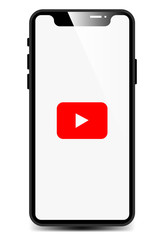 Smartphone with play icon