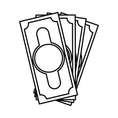 bills dollars isolated icon