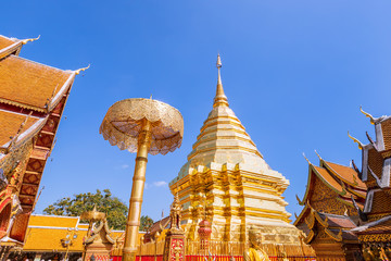 Wat Phra That Doi Suthep is famous temple in Chiang Mai, north of Thailand