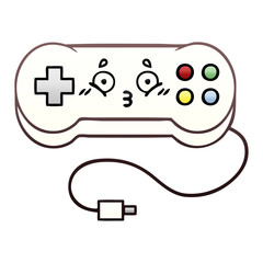 gradient shaded cartoon game controller