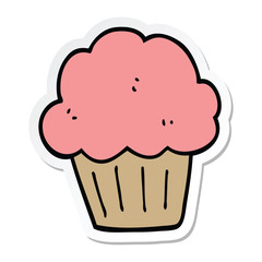 sticker of a cartoon  muffin