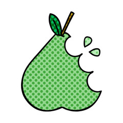 comic book style cartoon green pear