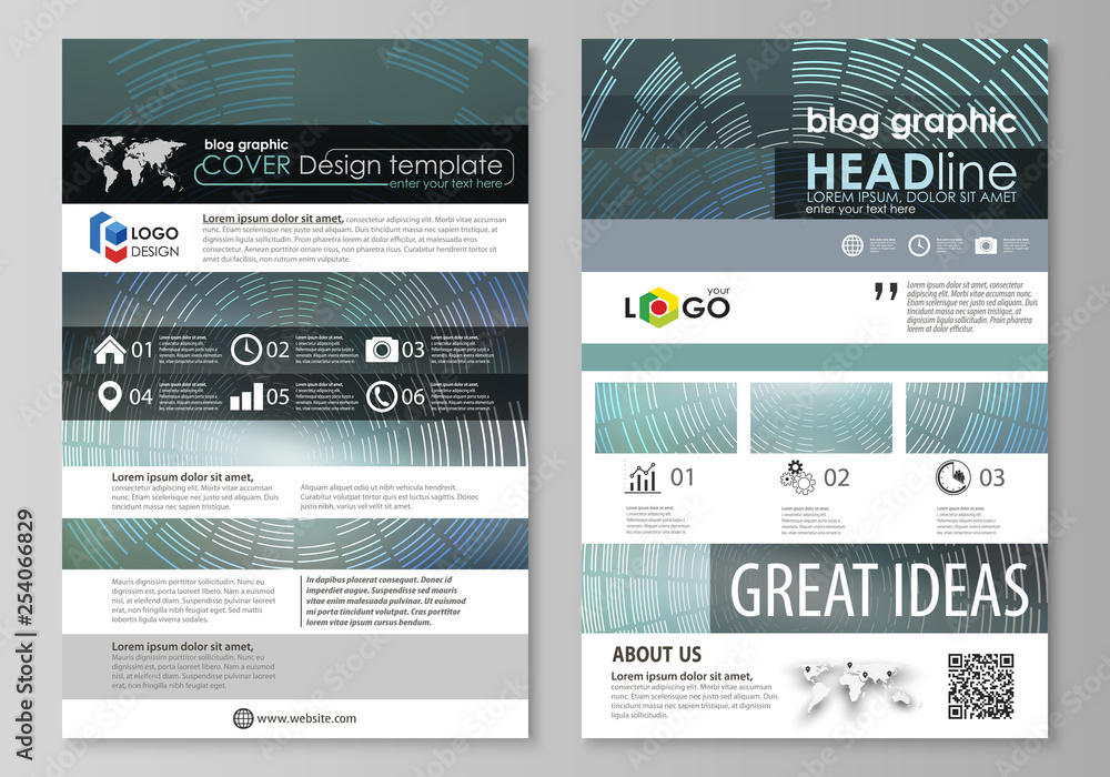 Poster blog graphic business templates. page website design template, easy editable abstract vector layout.