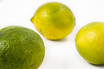 juicy fresh lime on a white background