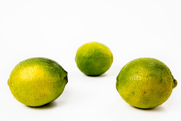 juicy fresh lime on a white background