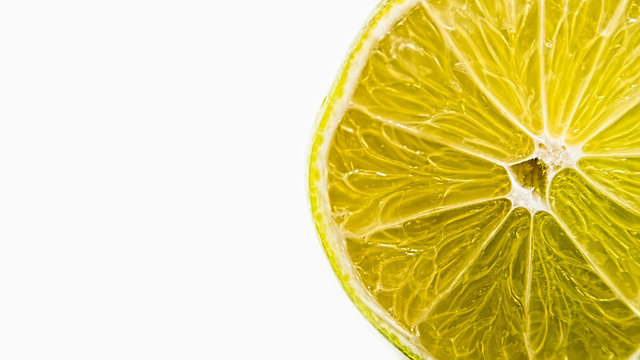juicy fresh lime on a white background