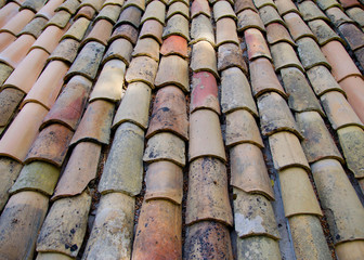 Standard tile brown roof in Greece