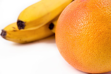 bloody orange grapefruit on white background