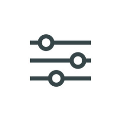 Filter control, Settings icon. Eps, vector illustration for websites and mobile minimalistic flat design.