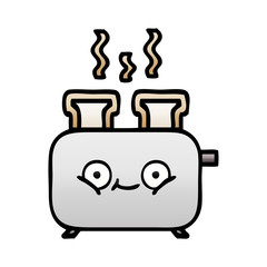gradient shaded cartoon of a toaster